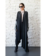 Black Loose Fit Thumb Hole...