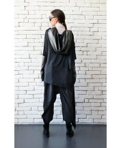Black Loose Fit Thumb Hole...