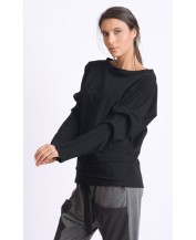 Black casual loose top