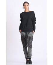 Black casual loose top