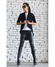 Tight black asymmetric coat
