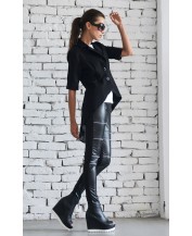 Tight black asymmetric coat