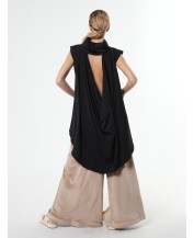Black High Neck Halter Top