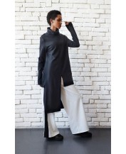 Black Asymmetric Hem...