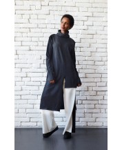 Black Asymmetric Hem...